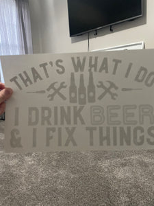 Drink Beer and Fix Things Graphic Tee