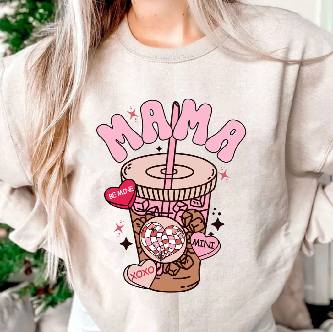 Mama Coffee Valentines Graphic Tee