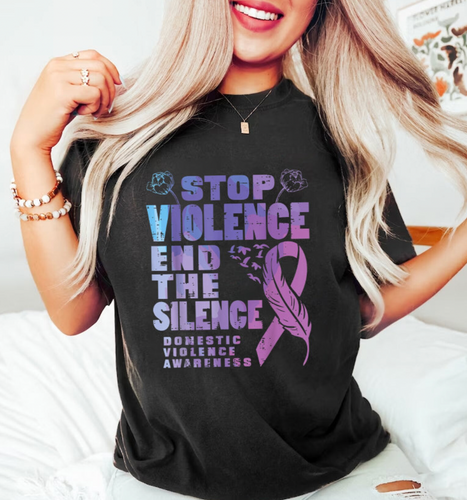 Stop Violence End The Silence Graphic Tee