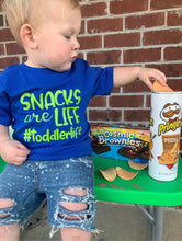 Load image into Gallery viewer, Snacks Are Life #ToddlerLife HTV Shirt