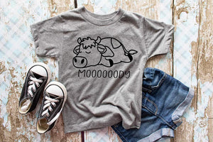 Moooooody (Cow) Screen Print Toddler/Youth Tee