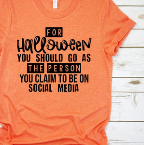 The Person You Claim to Be On Social Media Screen Print Shirt