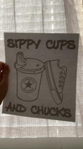 Sippy Cups & Chucks Kids Screen Print Shirt