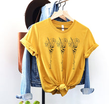 Load image into Gallery viewer, Personalized Birth Flower Graphic Tee