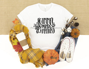 Gimme S'more Campfires Adult Screen Print Shirt