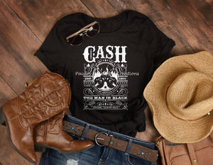 Johnny Cash Adult Screen Print Shirt
