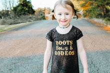 Load image into Gallery viewer, Boots, Bows, &amp; Rodeos Tshirt Dress