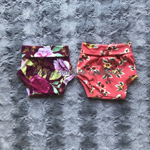 Load image into Gallery viewer, Maroon Floral Bummies