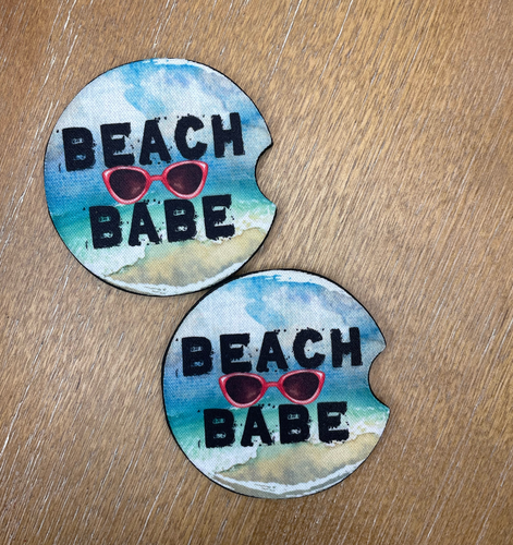 Beach Babe Car Coasters