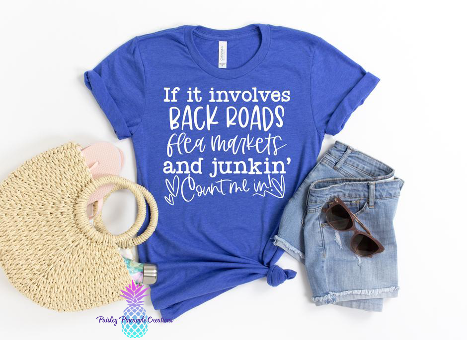 Backroads Flea Markets & Junkin Adult Screen Print Shirt
