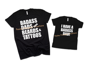 Badass Dads Have Beards & Tattoos Set