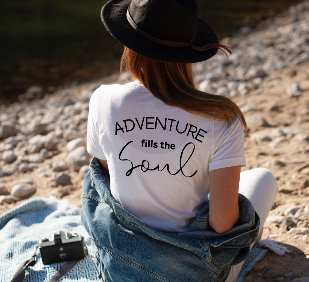 Adventure Fills The Soul Adult Screen Print Shirt