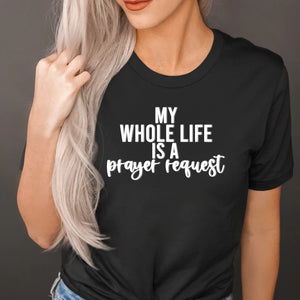 Prayer Request Adult Screen Print Shirt
