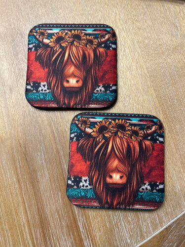Highland Cow House Coasters