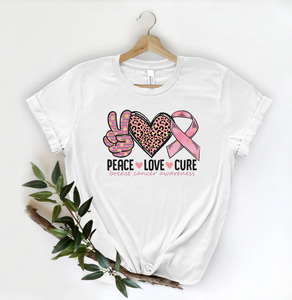 Peace Love Cure Graphic Tee