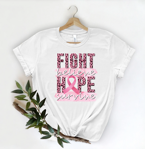 Fight Believe Hope Survive Graphic Tee