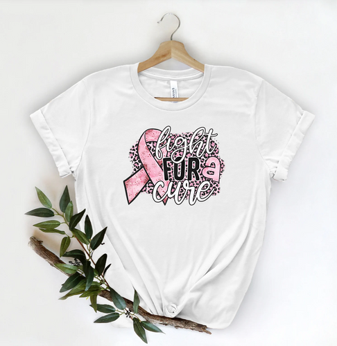 Fight for a Cure (Pink Leopard) Graphic Tee
