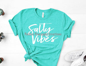 Salty Vibes Adult Screen Print Shirt
