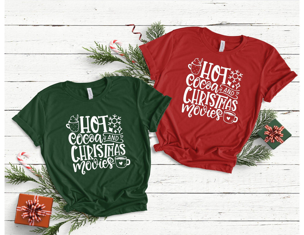 Hot Cocoa & Christmas Cookies Adult Screen Print Shirt